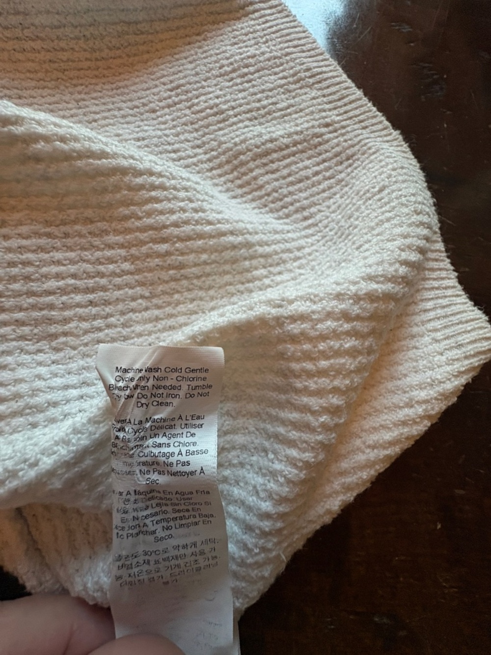 Tall Pottery Barn Knit Robe Large Heathered Grey Waffle Pockets Belt Loungewear - Picture 6 of 9